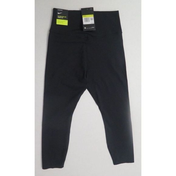 Nike CT5153 010 Women's Sz S Black One Luxe Mid Rise Crop Leggings $85 - Picture 2 of 7